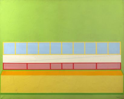 Henri PROSI (1936-2010).
Composition géométrique.
Huile...