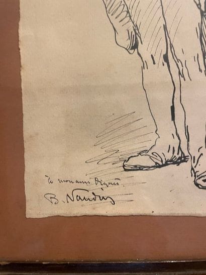 Bernard NAUDIN (1876-1946). 
Soldat. 
Encre....
