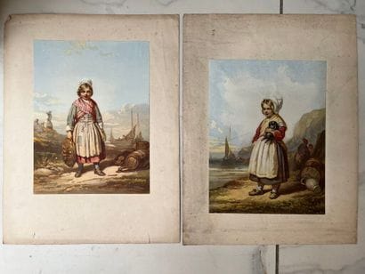 D'après Auguste DELACROIX (1809-1868)
Fillettes...