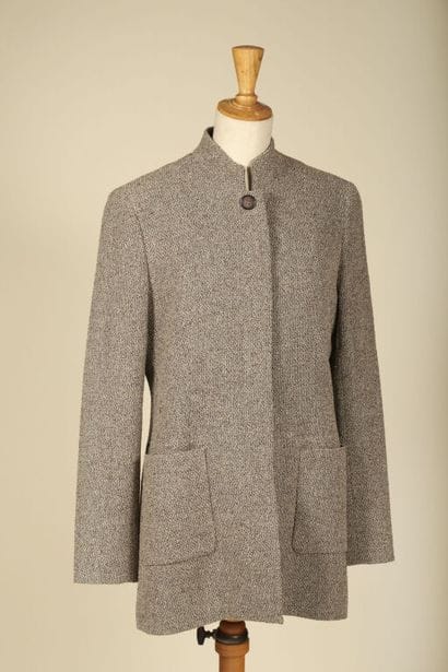 SONIA RYKIEL.
Veste droite en laine beige...