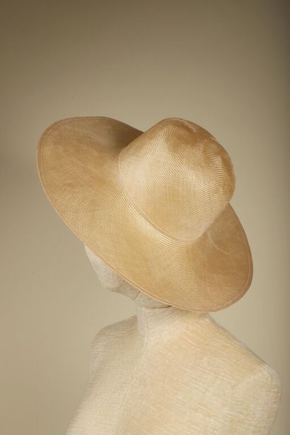 Lot de 4 chapeaux en paille naturelle et...