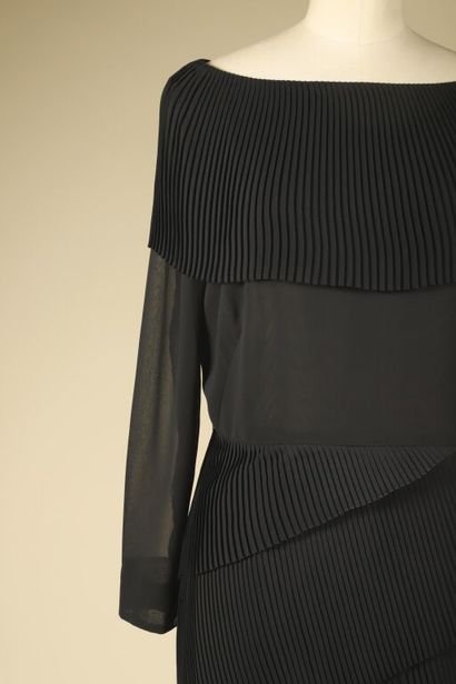 NICOLE BÉLY.
Robe vintage de cocktail noire,...