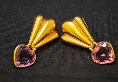 Paire de pendants d'oreilles articulés en...