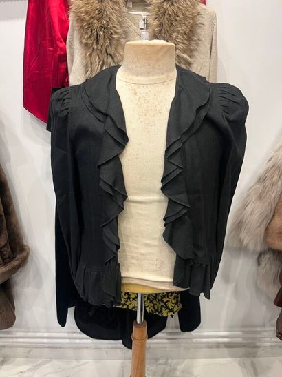 NINA RICCI BOUTIQUE.
Veste en lin noir, col...
