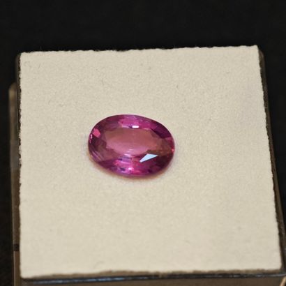 Saphir rose, probablement Sri Lanka de forme...