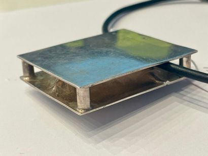 COTÉ MEC. 
Pendentif moderniste argent 925‰...