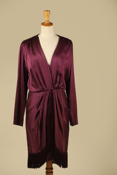 JUANITA SABBADINI.
Robe couture en soie Bordeau...