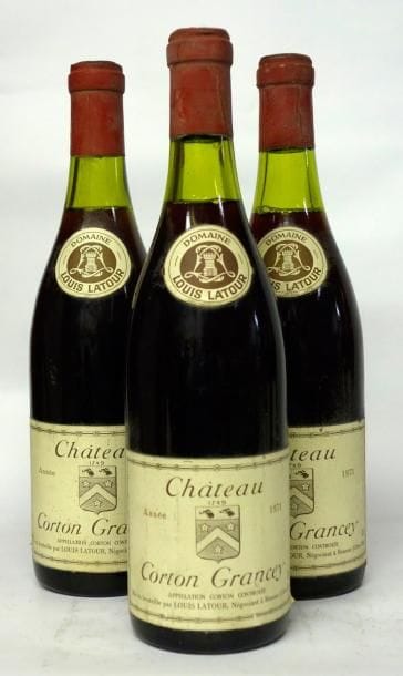 VINS ROUGES DE BOURGOGNE
3 Bouteilles CORTON...