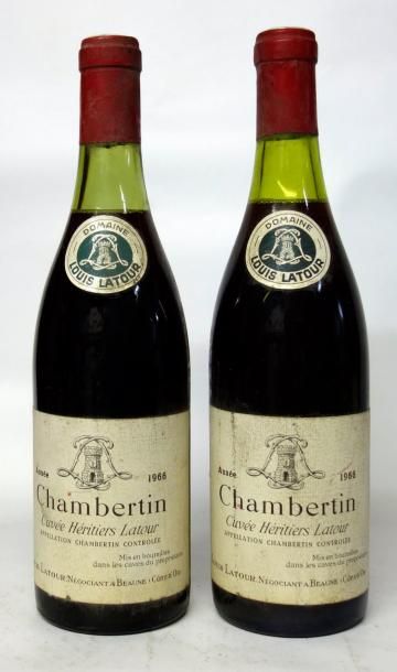 VINS ROUGES DE BOURGOGNE
2 Bouteilles CHAMBERTIN...