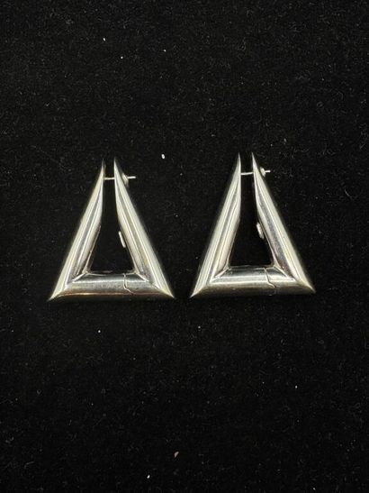 BOUCLES D'OREILLES triangles ouvrantes en...