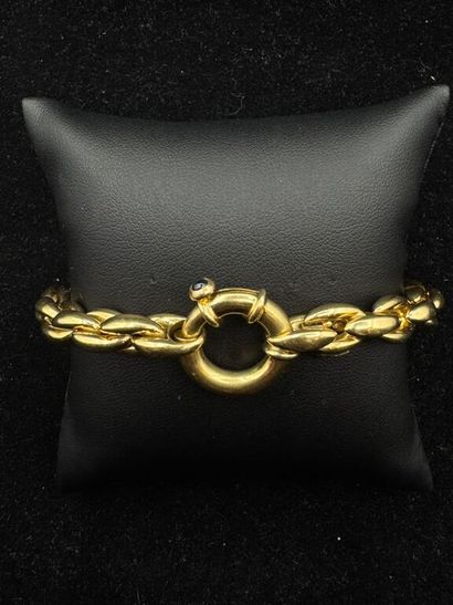 BRACELET en or 750‰, à maille forçat anglaise,...