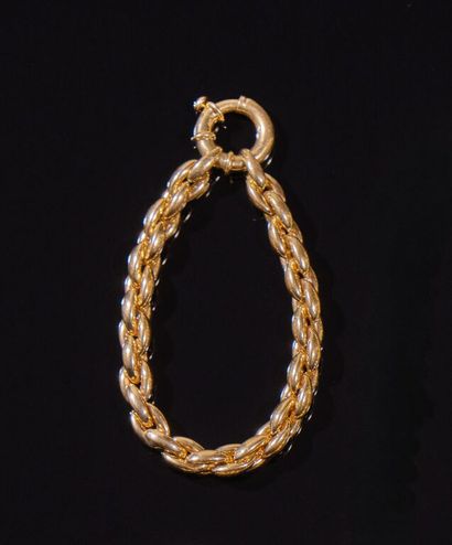 BRACELET en or 750‰, à maille forçat anglaise,...