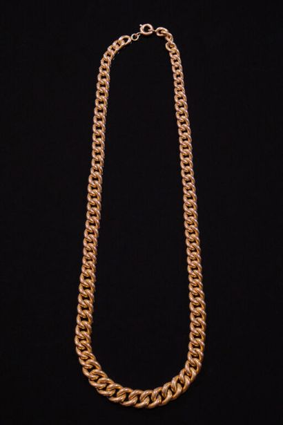 COLLIER en or jaune 750‰ à maille gourmettes...