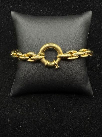 BRACELET en or 750‰, à maille forçat anglaise,...