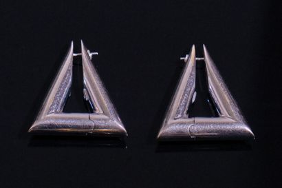 BOUCLES D'OREILLES triangles ouvrantes en...
