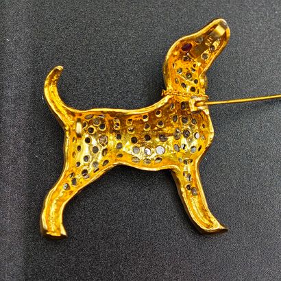 BROCHE en alliage d'or jaune 375 ‰ partiellement...