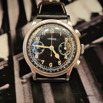 ,
LEMANIA. Années 1960.
CHRONOGRAPHE-BRACELET...