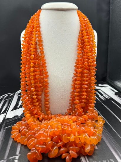 Imposant COLLIER de 9 rangs de boules de...