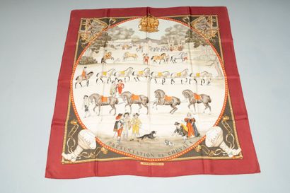 HERMÈS Paris. 
Carré Présentation de chevaux,...