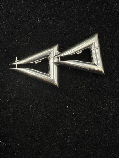BOUCLES D'OREILLES triangles ouvrantes en...