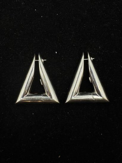 BOUCLES D'OREILLES triangles ouvrantes en...