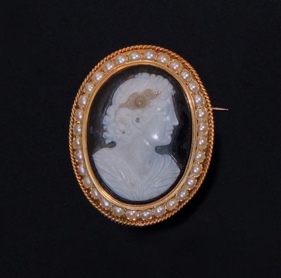 Nativelle, Paris. 
BROCHE en or jaune750‰...