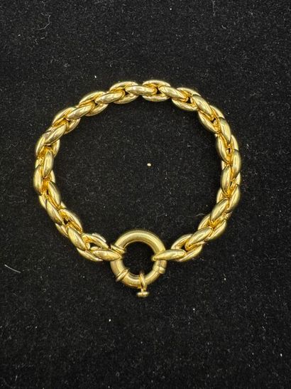 BRACELET en or 750‰, à maille forçat anglaise,...