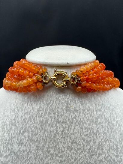 Imposant COLLIER de 9 rangs de boules de...