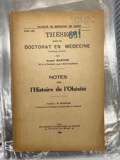 [THESIS]. 7 theses, 7 volumes in-8, stapled,...