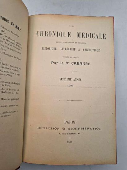 CABANES, Augustin. La Chronique Médicale....