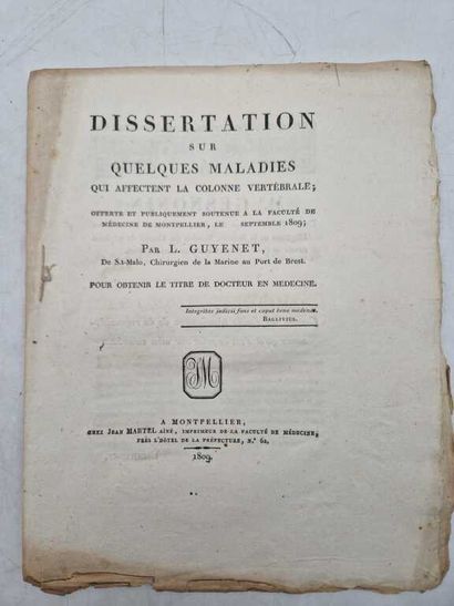 [THESES]. Set of 9 Theses or Medical Publications....
