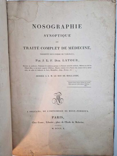 LATOUR, Jean Louis François Dominique. Nosographie...