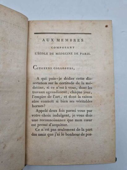 CABANIS, Pierre Jean Georges. Du Degré de...