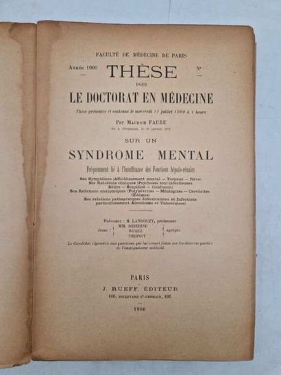 [THESES]. Set of 7 Theses or Medical Publications....