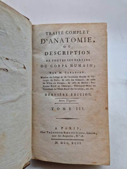 SABATIER, Raphaël Bienvenu. Traité Complet...