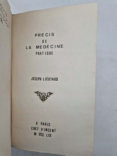 LIEUTAUD, Joseph. Précis de Médecine Pratique....