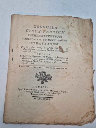 [THESES]. Set of 8 Theses or Medical Publications...