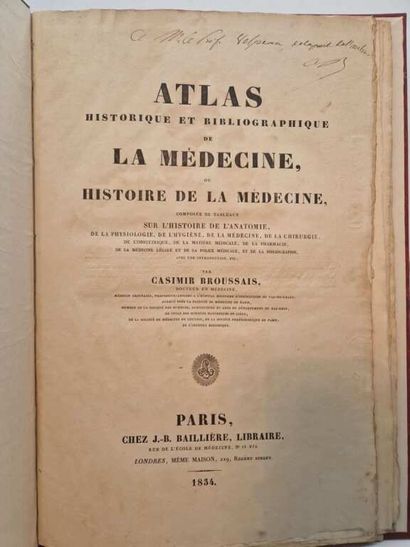 BROUSSAIS, Casimir. Atlas Historique et Bibliographique...
