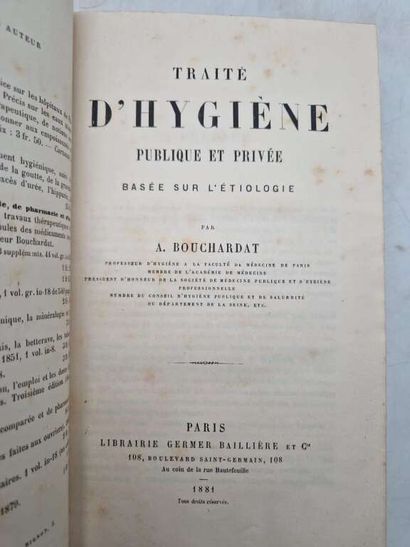 Manette. Set of 11 medical books. 4 bound,...