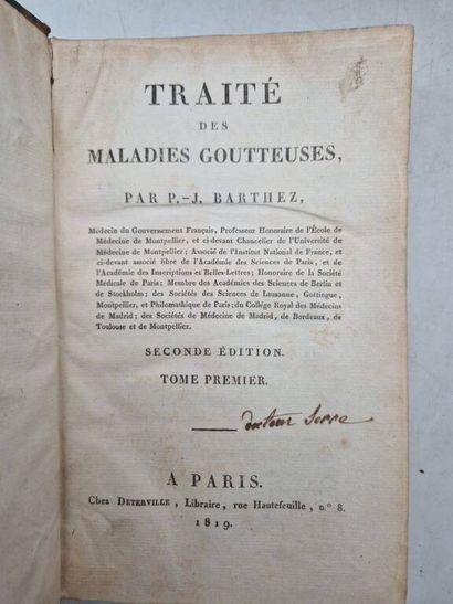 BARTHEZ, Paul-Joseph. Two works by Paul-Joseph...