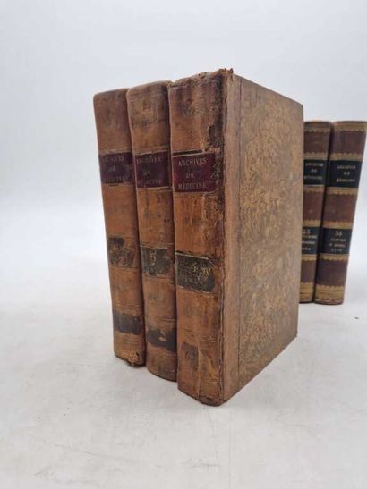 Manette. Set of 11 antique medical books,...