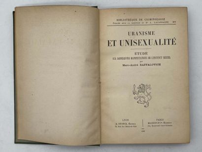 RAFFALOVICH, Marc-André. Uranism and Unisexuality....