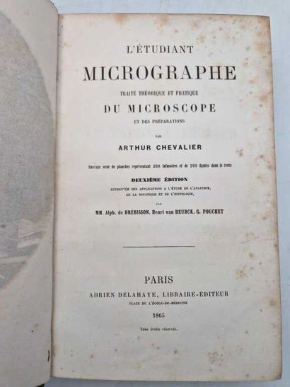 CHEVALIER, Arthur. L'Etudiant Micrographe....