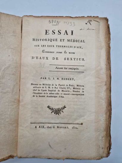ROBERT, Louis-Joseph-Marie. Essai Historique...