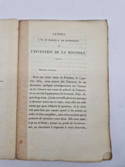 KLAPROTH, Julius. Lettre à M. le baron A....