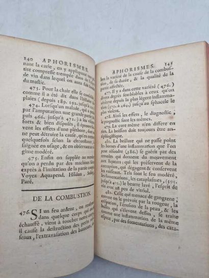 BOERHAAVE, Herman. Aphorismes de Monsieur...