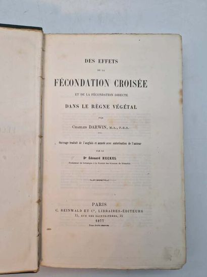 DARWIN, Charles. Des Effets de la Fécondation...