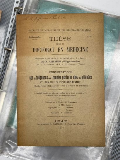 [THESIS]. 9 theses, 9 volumes, in-8 paperback,...