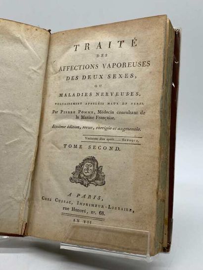 POMME, Pierre. Traité des affections vaporeuses...
