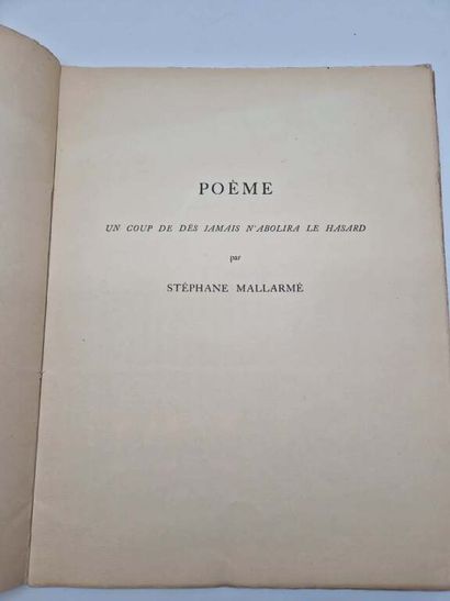 MALLARME, Stéphane. Un coup de dés n'abolira...